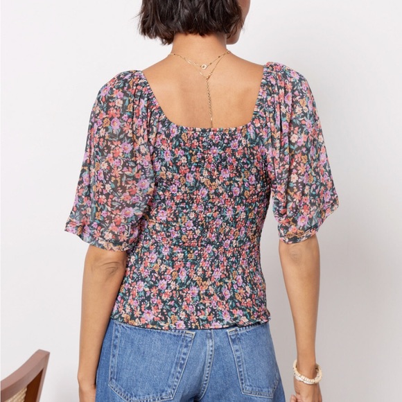 Anika Rouched Mesh Top - Picture 2 of 7